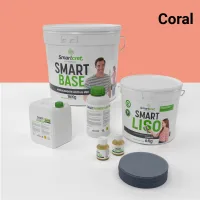 Kit de microcemento para baño · coral · 8 m² · pladur, yeso o cemento