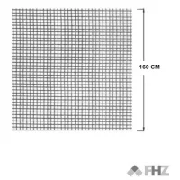 Tela mosquitera de fibra de vidrio 160cm fhz gris para puerta o ventana