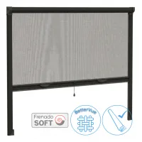 Mosquitera wind | enrollable vertical recortable | negro 160x180 | tela bettervue | soft