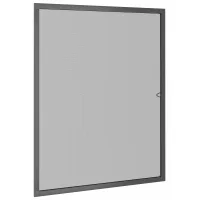 Mosquitera para ventana - aluminio y fibra de vidrio - antracita (120x140cm)