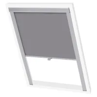 Estor opaco enrollable para ventana de tejado - poliéster y aluminio - gris (38.3x79.2cm)