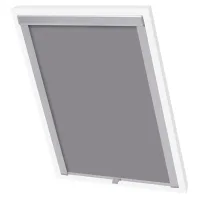 Estor enrollable opaco para ventana de tejado - poliéster y aluminio - gris (97.3x116cm)