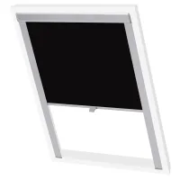 Estor enrollable opaco para ventana de tejado - tamaño mk04 - poliéster y aluminio - negro