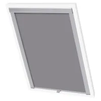 Estor enrollable opaco para ventana de tejado sk08 - poliéster - gris (97.3x121.2cm)