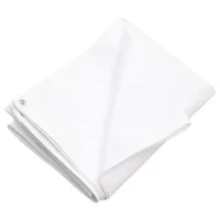 Lona protectora de 260 g/m² - con ojales de aluminio - pead - blanco (400x500cm)