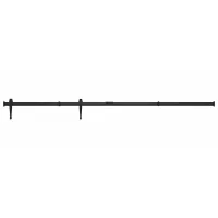 Kit para puerta corredera de armario - 183 cm - acero al carbono - negro