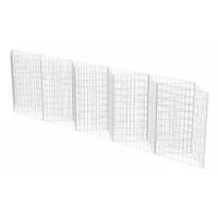 Gavión metálico - acero galvanizado - plateado (300x30x100cm)