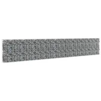 Muro de gaviones con tapas - acero galvanizado - plateado (600x30x100cm)