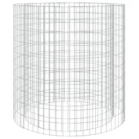 Brasero de gavión redondo - hierro galvanizado - plateado (100x100cm)
