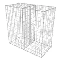Gavilón de malla de alambre - acero galvanizado - plateado (100x50x100cm)