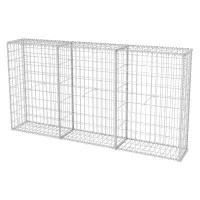 Cesta de gaviones - acero galvanizado - plateado (200x30x100cm)