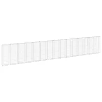 Muro de gaviones con tapas - acero galvanizado - plateado (900x30x150cm)