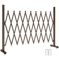 Barrera extensible de seguridad - retráctil - aluminio y metal - chocolate (250x31x104cm)