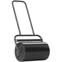 Rodillo de césped rellenable 38 l - acero - negro (58x32.5x113cm)