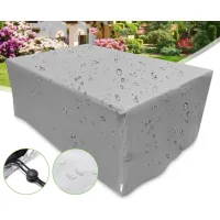 Fundas exteriores impermeables para sofá y silla, 100 piezas de regalo, oxford plata 225x116x82 cm.