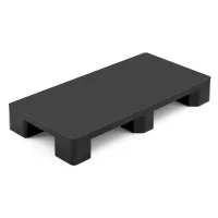 Palé de plástico 1000x500x136 mm 1000 kg negro