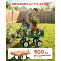 Carro de jardín essenza con asiento, 226,8 kg, asiento de trabajo de jardín de acero con ruedas, taburete de jardinería resistente