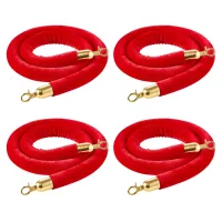 Cuerdas de terciopelo rojo control de multitudes 1,5 m