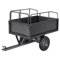 Remolque utilitario de jardín essenza, 17 pies cúbicos y capacidad de 272 kg, remolque para transportar vehículos todo terreno (atv/utv)