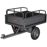 Remolque utilitario de jardín essenza, 10 pies cúbicos y capacidad de 227 kg, remolque para transportar vehículos todo terreno (atv/utv)