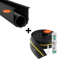 Junta puerta garaje 3,05 m u+o silicona pvc