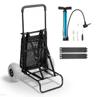 Carrito de playa essenza con ruedas grandes para arena, plataforma de carga de 20,1 x 14,6, con ruedas tipo globo de 9