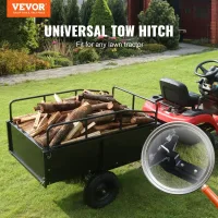 Remolque basculante de acero essenza para atv de alta resistencia, 340 kg (0,43 metros cúbicos), remolque utilitario de jardín con laterales