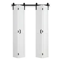 Puerta plegable tipo granero, 1524 x 2134 mm, mdf, blanca