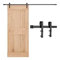 Kit de puerta corredera granero 3m, capacidad 150 kg, raíl y rodillo