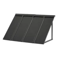 Toldo metálico fijo 44x24cm acero triangular para puertas y ventanas