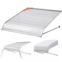 Marquesina de aluminio 122x107 cm, ligera y resistente