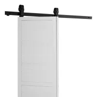 Kit de carril para puerta de granero 132 cm doble plegado montaje superior