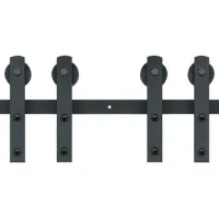 Kit de puerta corredera de granero 243,8 cm carga 149,7 kg