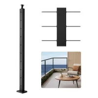 Poste para barandilla con cables de acero 91 x 5,1 x 5,1 cm