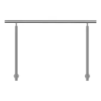 Pasamanos exterior 149,9 cm montaje lateral escalera