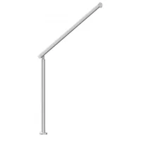 Pasamanos exterior para escaleras 100 cm, aluminio, plata