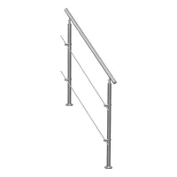 Barandilla para escalones exterior 119,9 cm, 2 travesaños