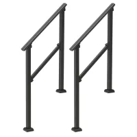 Pasamanos de acero carbono para 2–3 escalones con kit de instalación