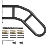 Barandilla para escaleras exteriores 74 cm hierro negro 1–3 peldaños