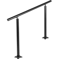 Barandilla escalera aluminio ajustable 91,4 cm negro