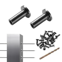 Kit de 101 fundas protectoras para cable de acero 3,2 mm, acero inoxidable t316, incluye broca