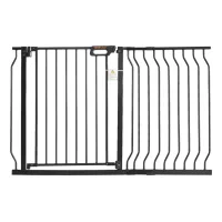 Puerta de seguridad 74,9–122,9 cm, altura 76,2 cm, cierre automático