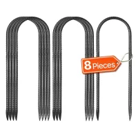 Estacas armadura 30 cm, 8 unidades galvanizadas