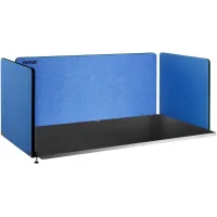 Separador de escritorio 152 cm, panel acústico 3 piezas