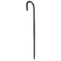 Estacas de refuerzo 406,4 mm con gancho en j, acero galvanizado, pack de 16