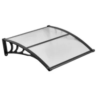 Marquesina de entrada 97 x 102 cm policarbonato drenaje
