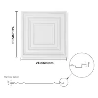 Placas de techo de pvc 61x61 cm blancas 12 u