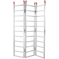 Rampa de aluminio 680 kg, 3 secciones, 196 x 137 cm, moto