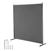 Biombo para sala 1,83 m panel gris privacidad oficina