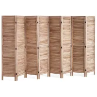 Biombo de madera de 8 paneles plegable de 170 cm